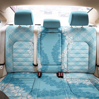 Hawaii Aloha Plumeria Lei Turquoise Palaka Back Car Seat Cover - Polynesian Pride