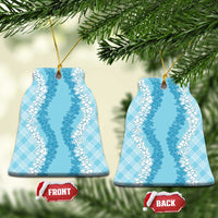 Hawaii Aloha Plumeria Lei Turquoise Palaka Ceramic Ornament - Polynesian Pride