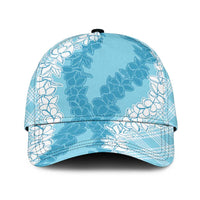 Hawaii Aloha Plumeria Lei Turquoise Palaka Classic Cap LT7 Universal Fit Turquoise - Polynesian Pride