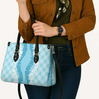 Hawaii Aloha Plumeria Lei Turquoise Palaka Leather Bag - Polynesian Pride