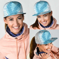 Hawaii Aloha Plumeria Lei Turquoise Palaka Mesh Trucker Cap LT7 - Polynesian Pride