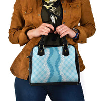Hawaii Aloha Plumeria Lei Turquoise Palaka Shoulder Handbag LT7 - Polynesian Pride