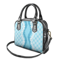 Hawaii Aloha Plumeria Lei Turquoise Palaka Shoulder Handbag LT7 - Polynesian Pride