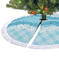 Hawaii Aloha Plumeria Lei Turquoise Palaka Tree Skirt LT7 - Polynesian Pride