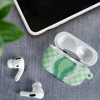 Hawaii Aloha Plumeria Lei Mint Palaka AirPods Case LT7 - Polynesian Pride