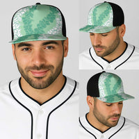 Hawaii Aloha Plumeria Lei Mint Palaka Baseball Net Cap LT7 - Polynesian Pride