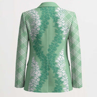 Hawaii Aloha Plumeria Lei Mint Palaka Blazer LT7 - Polynesian Pride