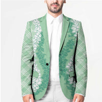 Hawaii Aloha Plumeria Lei Mint Palaka Blazer LT7 - Polynesian Pride