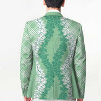 Hawaii Aloha Plumeria Lei Mint Palaka Blazer LT7 - Polynesian Pride
