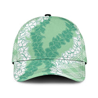 Hawaii Aloha Plumeria Lei Mint Palaka Classic Cap LT7 Universal Fit Mint - Polynesian Pride