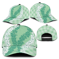 Hawaii Aloha Plumeria Lei Mint Palaka Classic Cap LT7 - Polynesian Pride
