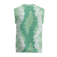 Hawaii Aloha Plumeria Lei Mint Palaka Christmas Knitted V-Neck Vest LT7 - Polynesian Pride