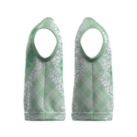 Hawaii Aloha Plumeria Lei Mint Palaka Christmas Knitted V-Neck Vest LT7 - Polynesian Pride