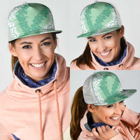 Hawaii Aloha Plumeria Lei Mint Palaka Mesh Trucker Cap LT7 - Polynesian Pride