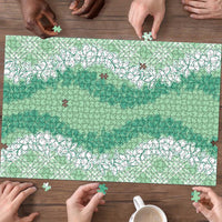 Hawaii Aloha Plumeria Lei Mint Palaka Puzzle LT7 - Polynesian Pride