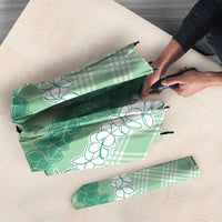 Hawaii Aloha Plumeria Lei Mint Palaka Umbrella LT7 - Polynesian Pride