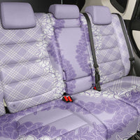 Hawaii Aloha Plumeria Lei Lavender Palaka Back Car Seat Cover - Polynesian Pride