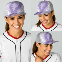 Hawaii Aloha Plumeria Lei Lavender Palaka Baseball Net Cap LT7 - Polynesian Pride