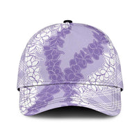 Hawaii Aloha Plumeria Lei Lavender Palaka Classic Cap LT7 Universal Fit Lavender - Polynesian Pride