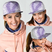 Hawaii Aloha Plumeria Lei Lavender Palaka Mesh Trucker Cap LT7 - Polynesian Pride