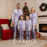Hawaii Aloha Plumeria Lei Lavender Palaka Christmas Pajama Set LT7 - Polynesian Pride