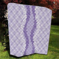 Hawaii Aloha Plumeria Lei Lavender Palaka Quilt - Polynesian Pride