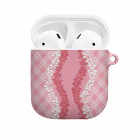 Hawaii Aloha Plumeria Lei Pink Palaka AirPods Case LT7 Pink - Polynesian Pride