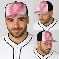 Hawaii Aloha Plumeria Lei Pink Palaka Baseball Net Cap LT7 - Polynesian Pride