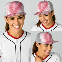 Hawaii Aloha Plumeria Lei Pink Palaka Baseball Net Cap - Polynesian Pride