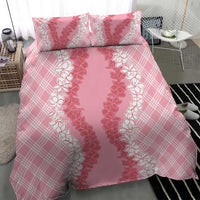 Hawaii Aloha Plumeria Lei Pink Palaka Bedding Set - Polynesian Pride