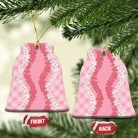 Hawaii Aloha Plumeria Lei Pink Palaka Ceramic Ornament - Polynesian Pride