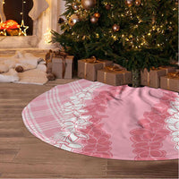 Hawaii Aloha Plumeria Lei Pink Palaka Tree Skirt LT7 - Polynesian Pride