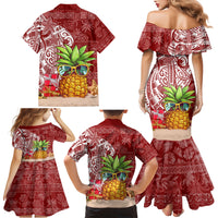 Mele Kalikimaka Hawaii Christmas Family Matching Mermaid Dress and Hawaiian Shirt Pineapple Party LT7 - Polynesian Pride
