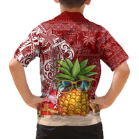 Mele Kalikimaka Hawaii Christmas Family Matching Puletasi Dress and Hawaiian Shirt Pineapple Party LT7 - Polynesian Pride