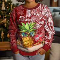 Mele Kalikimaka Hawaii Christmas Kid Ugly Christmas Sweater Pineapple Party LT7 - Polynesian Pride