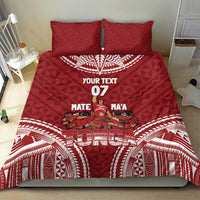 Personalized Mate Maa Tonga Rugby Bedding Set Ofa Atu Tonga