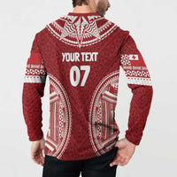 Personalized Mate Maa Tonga Rugby Button Sweatshirt Ofa Atu Tonga