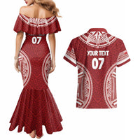 Personalized Mate Maa Tonga Rugby Couples Matching Mermaid Dress and Hawaiian Shirt Ofa Atu Tonga