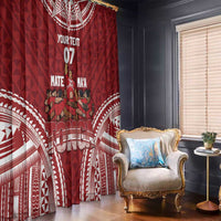 Personalized Mate Maa Tonga Rugby Window Curtain Ofa Atu Tonga