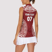 Personalized Mate Maa Tonga Rugby Women Sleeveless Polo Shirt Ofa Atu Tonga