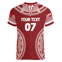 Personalized Mate Maa Tonga Rugby Women V-Neck T-Shirt Ofa Atu Tonga