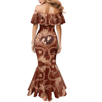 Hawaii Plumeria Family Matching Mermaid Dress and Hawaiian Shirt Hau'oli la Makuahine Sunburned LT7 - Polynesian Pride