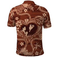Hawaii Plumeria Polo Shirt Hau'oli la Makuahine Sunburned LT7 - Polynesian Pride