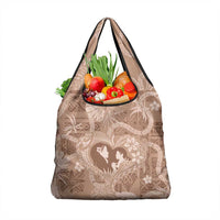 Hawaii Plumeria Grocery Bag Hau'oli la Makuahine Beige LT7 1-pack One Size Beige - Polynesian Pride