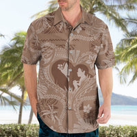 Hawaii Plumeria Hawaiian Shirt Hau'oli la Makuahine Beige LT7 - Polynesian Pride