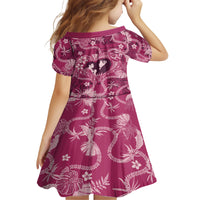 Hawaii Plumeria Family Matching Short Sleeve Bodycon Dress and Hawaiian Shirt Hau'oli la Makuahine Rosy LT7 - Polynesian Pride
