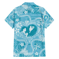 Hawaii Plumeria Family Matching Summer Maxi Dress and Hawaiian Shirt Hau'oli la Makuahine Turquoise LT7 - Polynesian Pride
