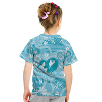 Hawaii Plumeria Kid T Shirt Hau'oli la Makuahine Turquoise LT7 - Polynesian Pride