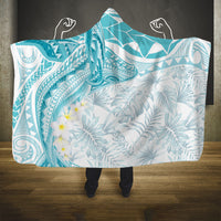 Polynesia Humpback Whale Hooded Blanket Tropical Plumeria Turquoise LT7 One Size Turquoise - Polynesian Pride