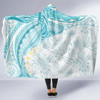 Polynesia Humpback Whale Hooded Blanket Tropical Plumeria Turquoise LT7 - Polynesian Pride